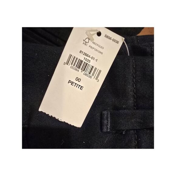 Banana Republic Authentic Chino Slim Fit in Navy NWT Size 00 Petite - Picture 4 of 5